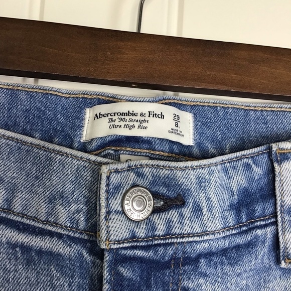 Abercrombie & Fitch Curve Love The 90’s Straight Ultra High Rise Jeans 29 Long. - Picture 5 of 10